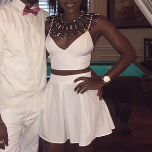 Two piece white outfit